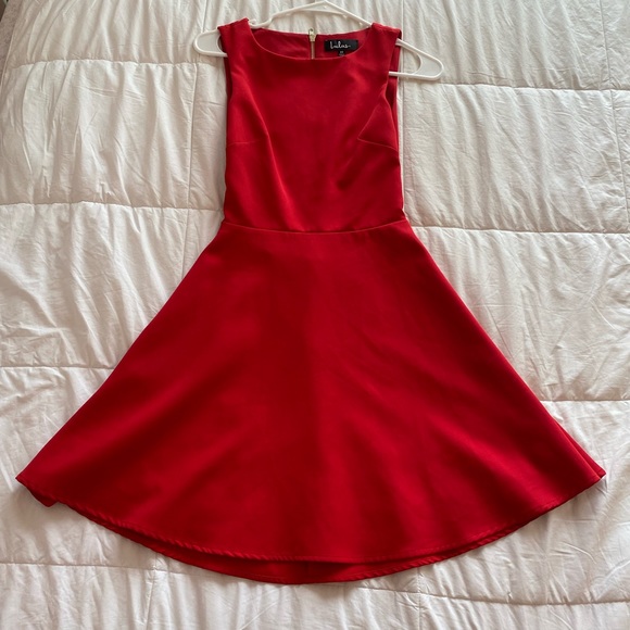 Just Us Red Skater Dress (sold out online) - Picture 4 of 7